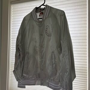 NWT Rodeo Quincy Gray Bomber Jacket